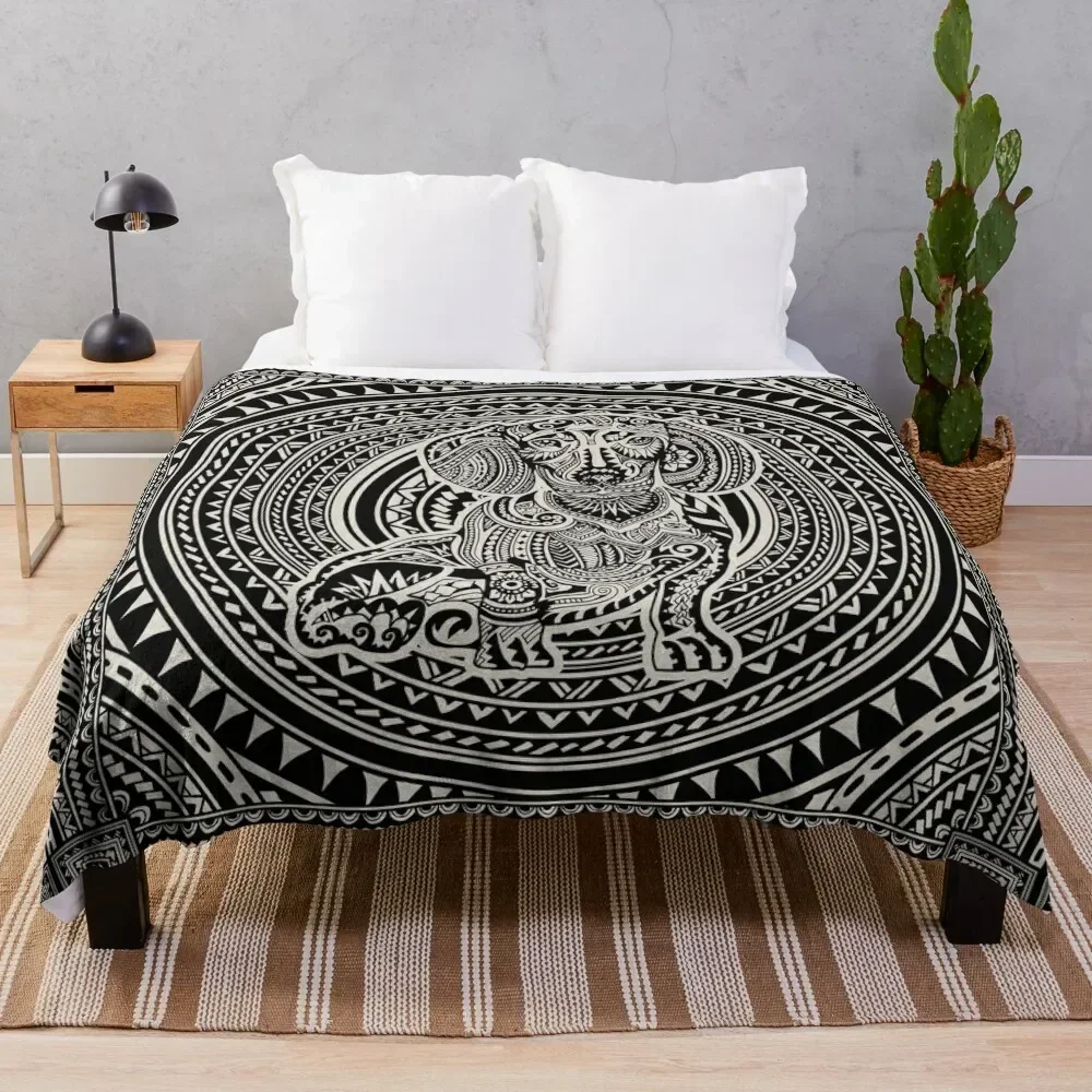 

Polynesian Dachshund Throw Blanket Warm Cozy Throw Blanket for Living Room Couch