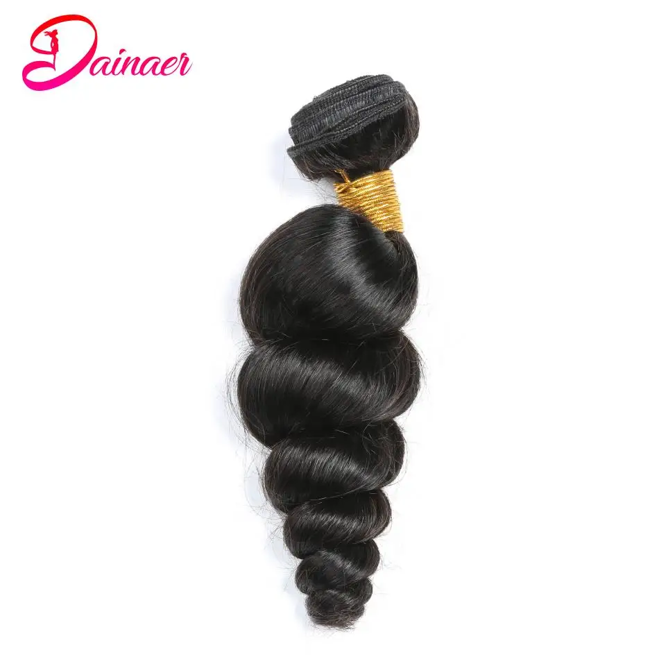 Mèches Péruviennes Naturelles Remy, Extensions de Cheveux Ondulés, 1 Lot