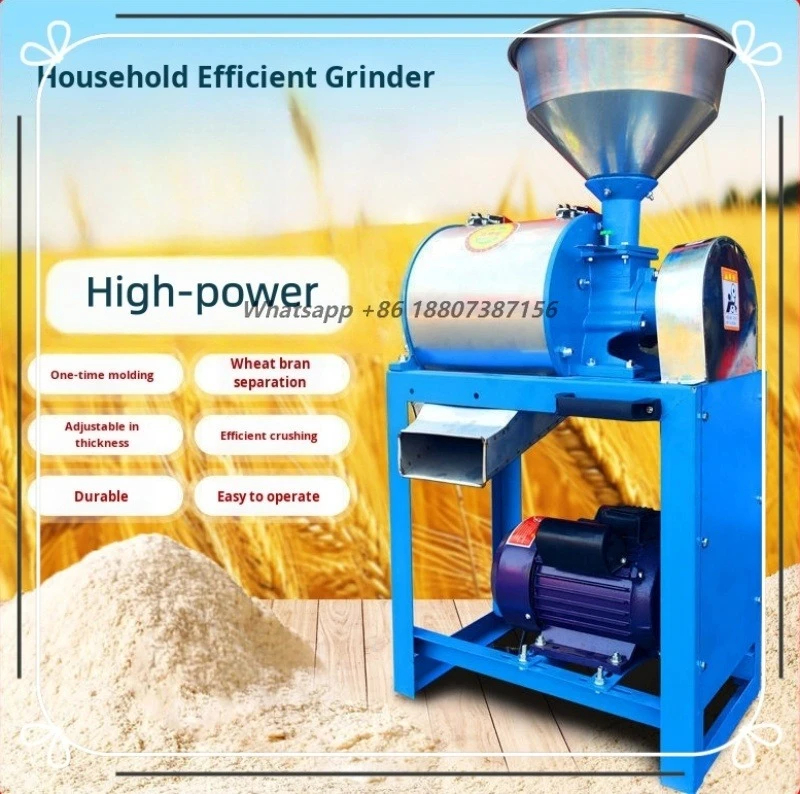 Domestic Workshop Multifunctional Motor Flour Making Machine Wheat Corn Milling Machine 30-120 Mesh Grain Grinding Machine