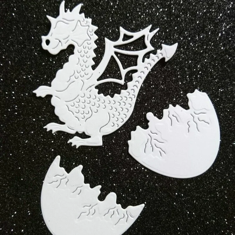 Smok i jajko metalowe wykrojniki szablony do Album do scrapbookingu DIY papier do albumu na zdjęcia karty dekoracyjne rzemiosło