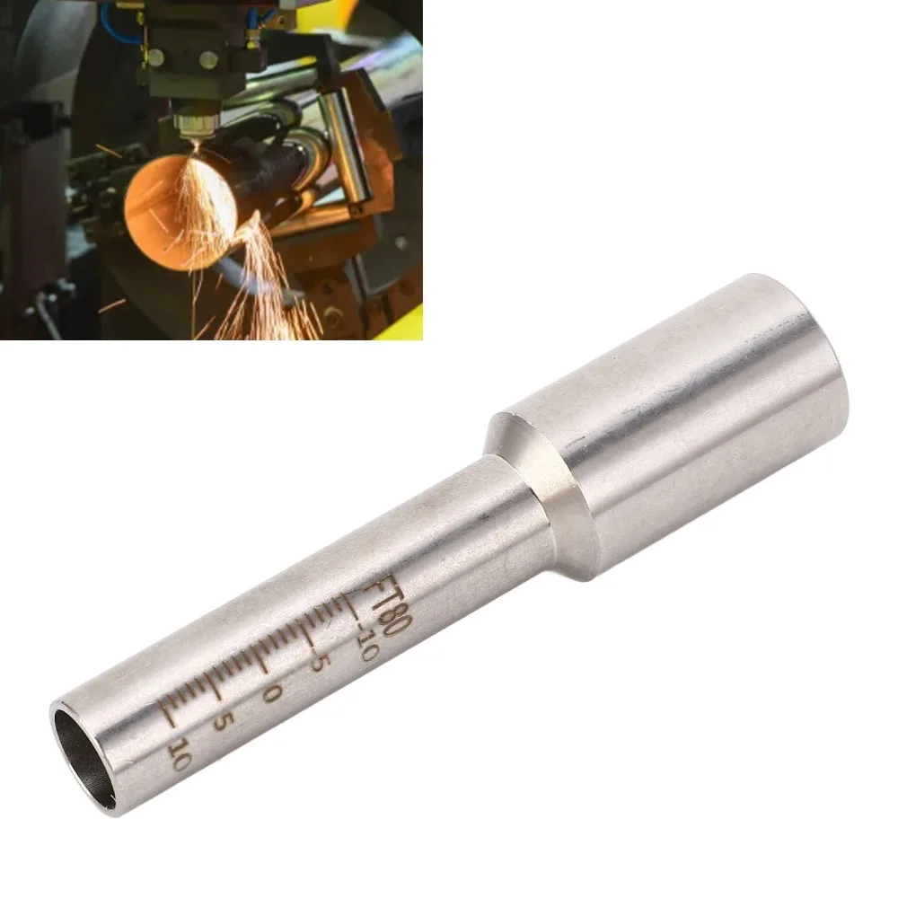 Laser Welded Laser Welding Scale Tube 80mm Length FT80 Stainless Steel Graduated Tube M16 Thread Metal Scale Tube Portable Use