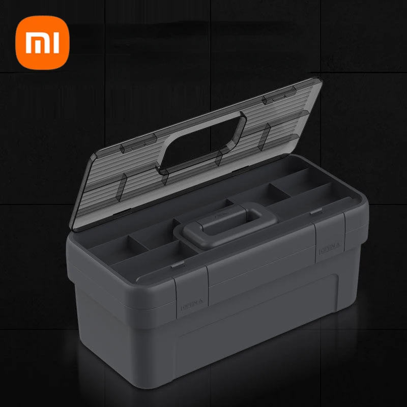 

Xiaomi JIMIHOME Toolbox Storage Box Household Handheld Plastic Box Car Hardware Electrician Storage Maintenance Tool Large Case