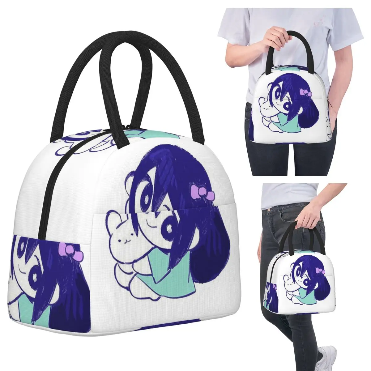 

Omori Anime Video Game Insulated Lunch Bag for Women Office Cooler Thermal Food Box Tote Leakproof Lunch Boxes Container