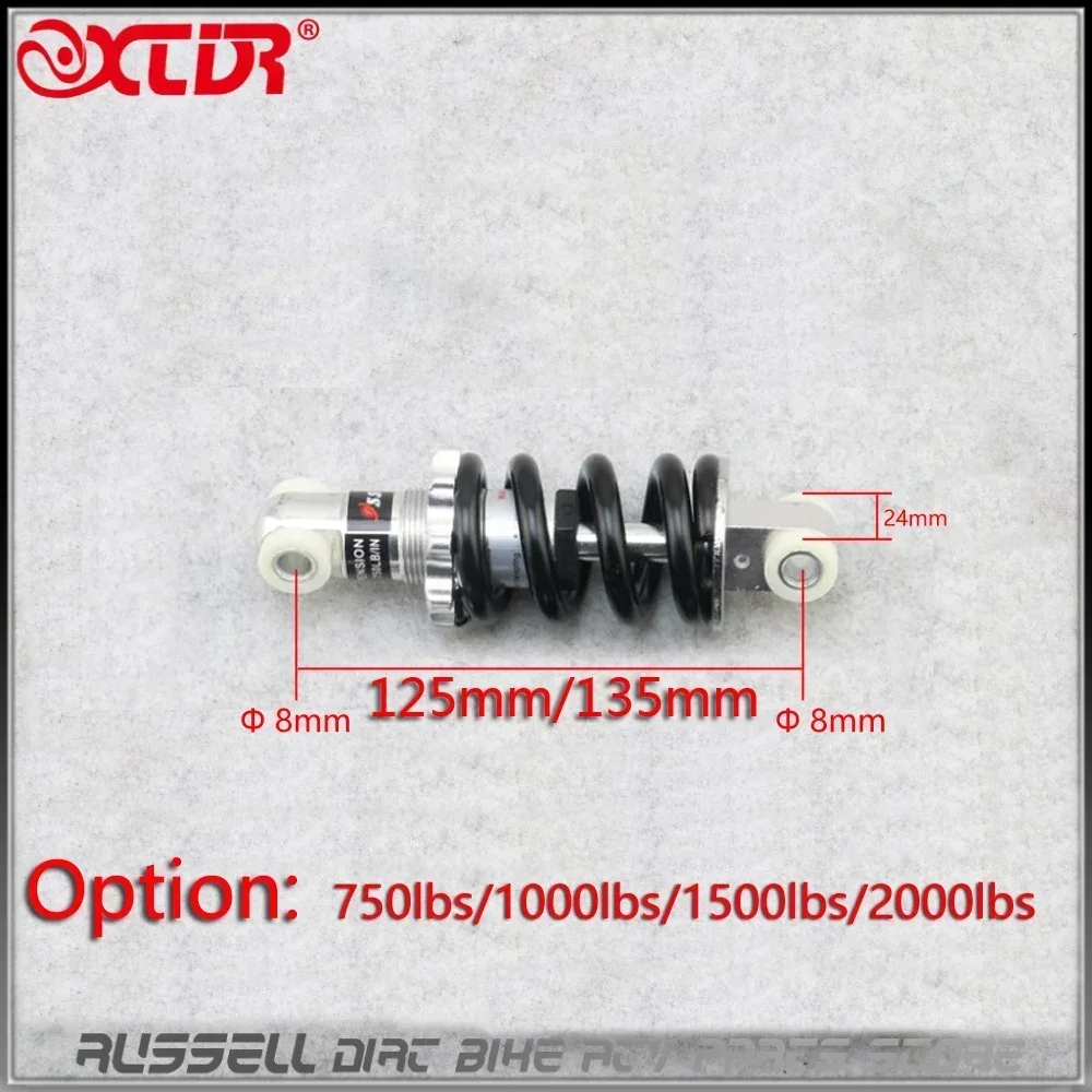 Suspension 135mm Shock Absorber 125mm For Bicycle Electric E-Bike Scooter Razor Dirt Bike Motorcycle ATV