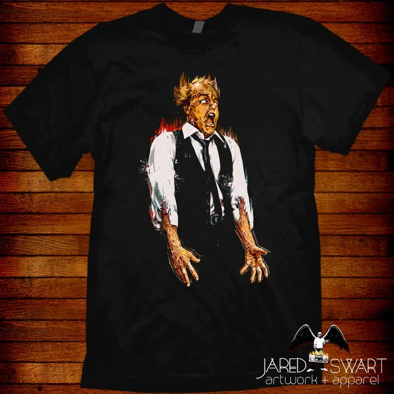 Scanners T-shirt based on the 1981 cult classic movie. Sizes S M L XL 2XL 3XL 4XL 5XL also in ladies fit S-2XL