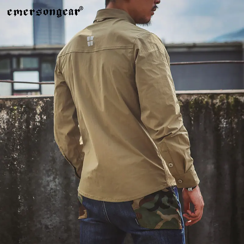 Emersongear Blue Label Triple Tech Tac-Shirt Langarmshirts Herren Pendler T-Shirt Outdoor Angeln Jagd Wandern KH Nylon – Detail 15