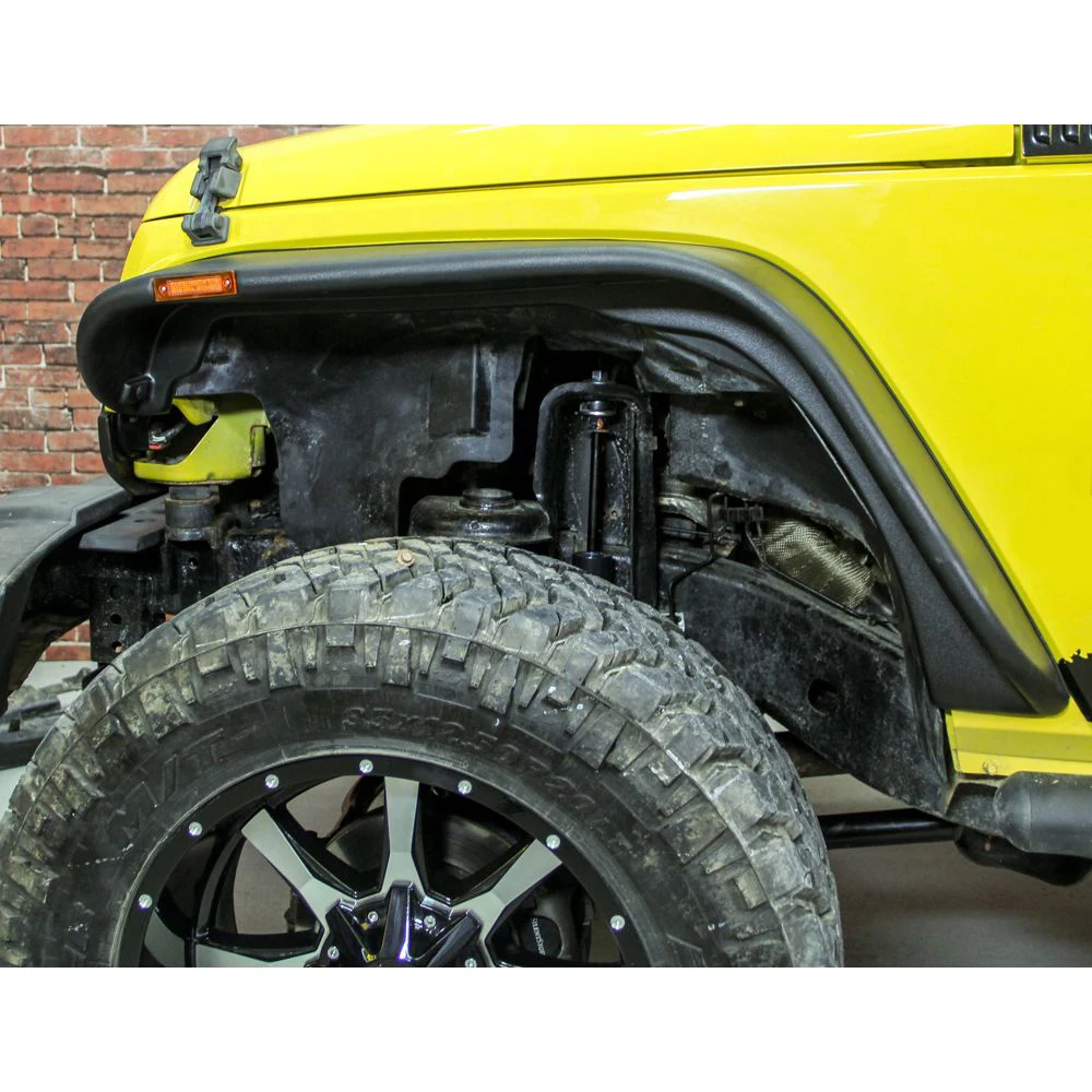 Arcos de rueda de estilo plano, bengalas de guardabarros para Jeep Wrangler JK 4x4, 2007-2017