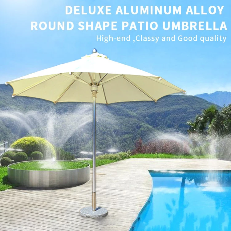 FEAMONT 3*3M Beach Umbrella Outdoor Square Leisure Middle Post For Coffee Shop Cafe Restaurant Garden