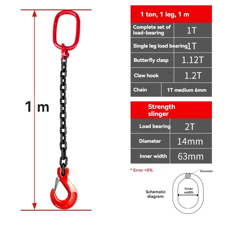 Haken Rigging Eisen Kette Hebe Stange Form Lade Werkzeug
