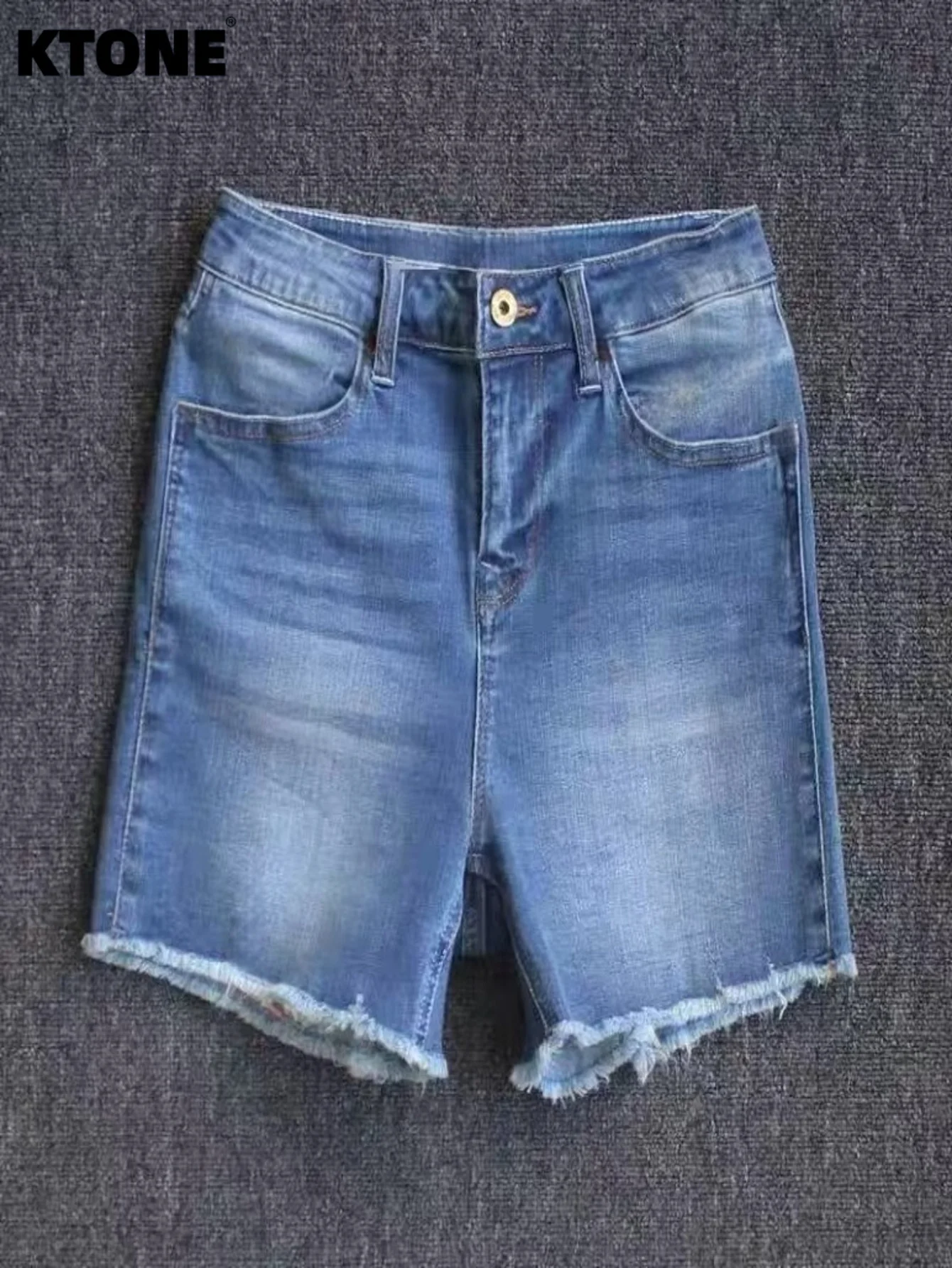

Solid Color Jeans Unisex Blue Slim Denim Shorts Retro Y2K Original Drip No accessories or belts included