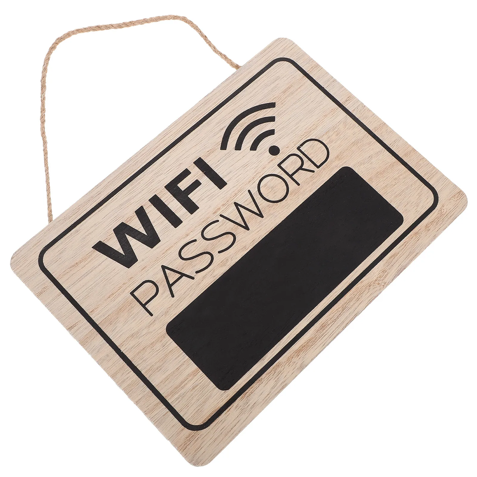 Natural Wood WiFi Password Sign Wall Mounted Door Plaque Home Decor Functional Stylish Eco Friendly WiFi Sign for Living Room