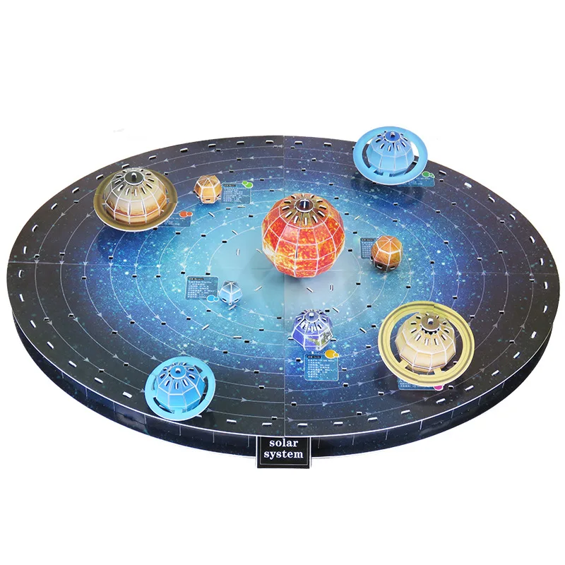 YSUN-146 Stuks 3D Zonnestelsel Puzzel Set Planeet Bordspel Papier DIY Jigsaw Leren & Onderwijs Wetenschap Kinderen Verjaardagscadeau