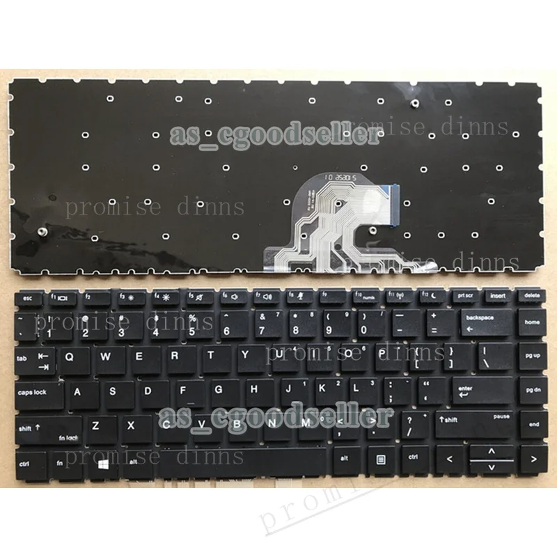 M  New for HP PROBOOK 440 G6 445 G6 445R G6 HSN-Q15C Keyboard US QWERTY Black