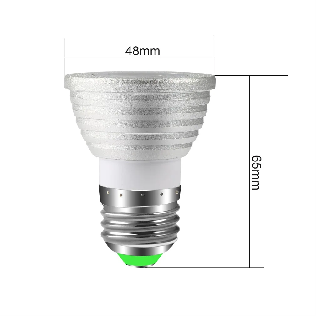 100pcs 3W RGB LED Spot Bulb Light E27 GU10 GU5.3 Remote Controlled Colored Spotlight Down Light 110V 220V MR16 12V Bulb