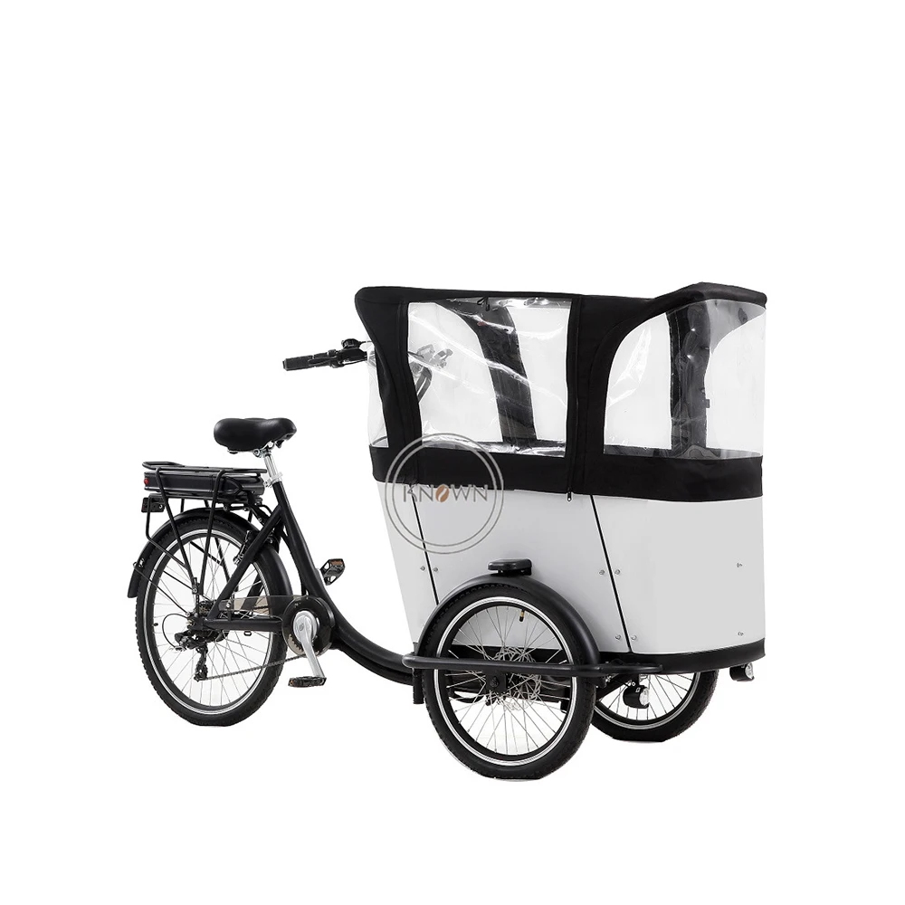2025 3 Wheels Electric Kids Carry Family Tricycles Adult Cargo Bike Bicycle Open Mobility Scooter CE Approved