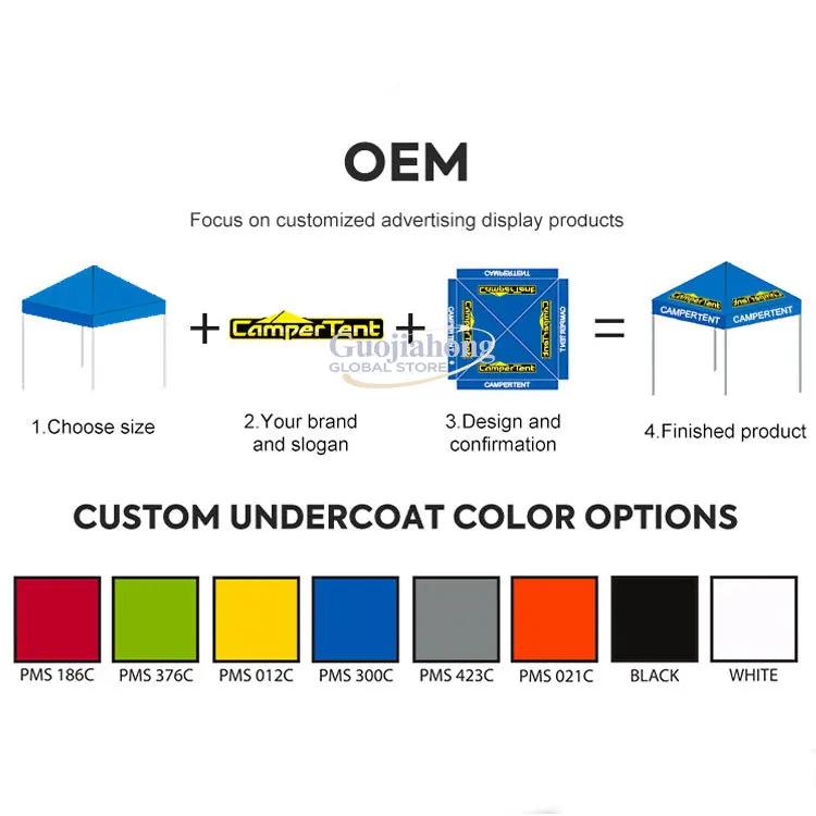 Hergestellt in China, hochwertiges 4 x 4 m großes Pop-up-Messe-Zelt, Pavillon-Überdachungszelt