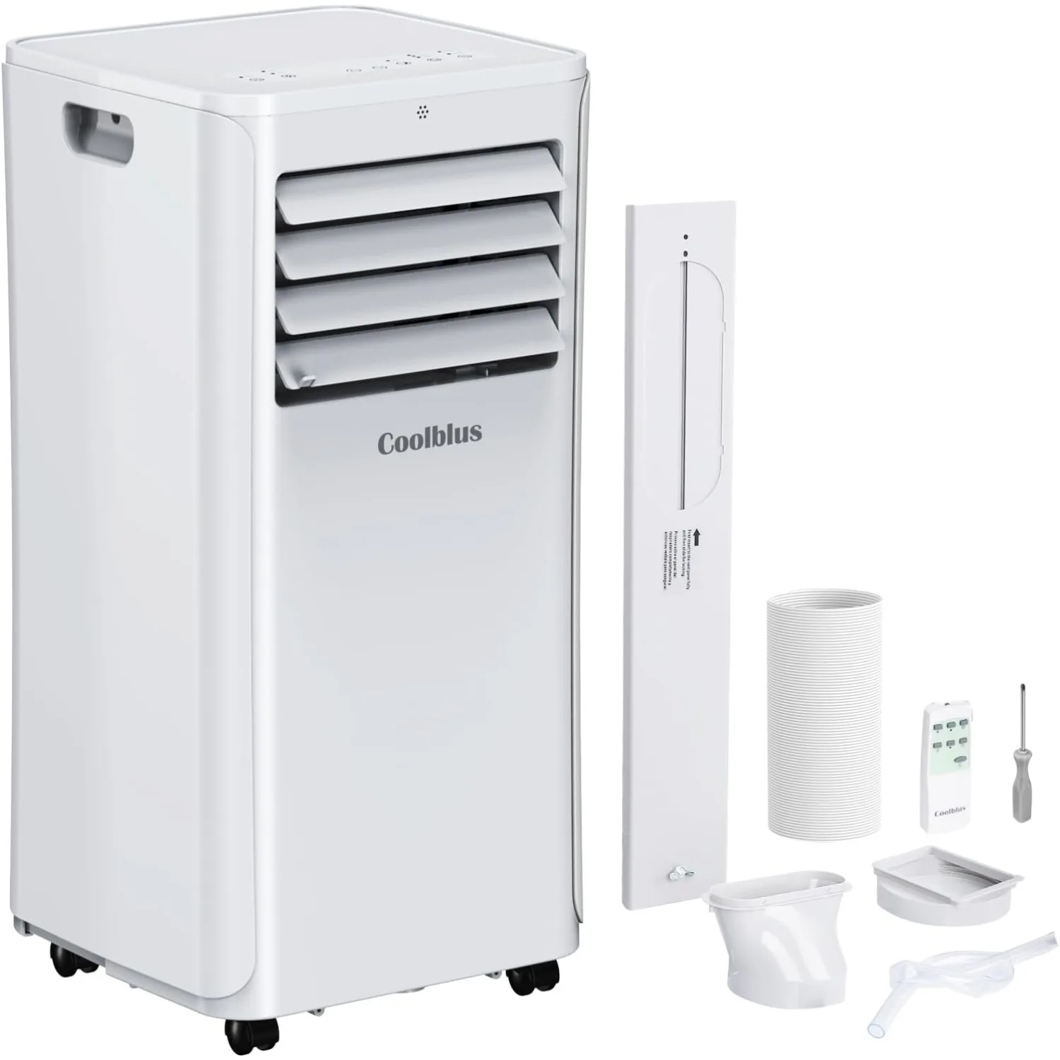 Condicionadores de Ar Portátil com Controle Remoto, Unidade AC, Kits de Instalação, Chave de Fenda, Cool Até 550 Sq.Ft, 12000 BTU, 3 em 1