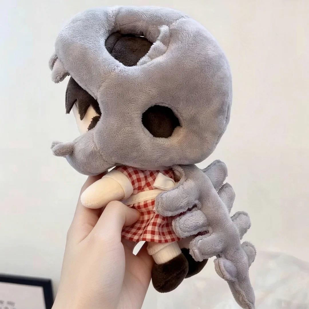 Adorable Dinosaur Skeleton Doll Clothes Only Clothes Novelty Dress-Up Plush Headgear Birthday Gift for Kids Doll Accessories