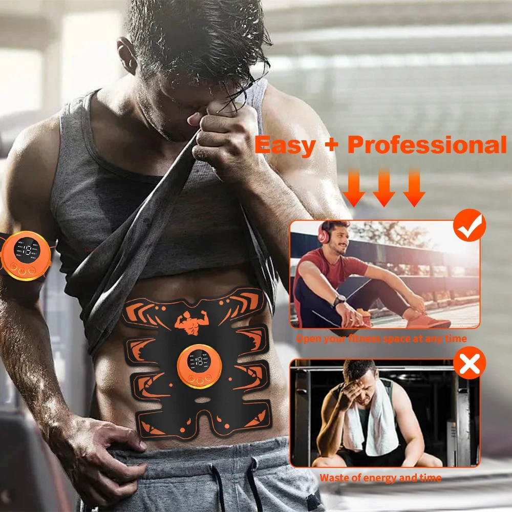 Wireless EMS Ab Trainer - Smart Muscle Stimulator for Home Fitness Toning Belt Abs and Buttocks Exercise Equipment