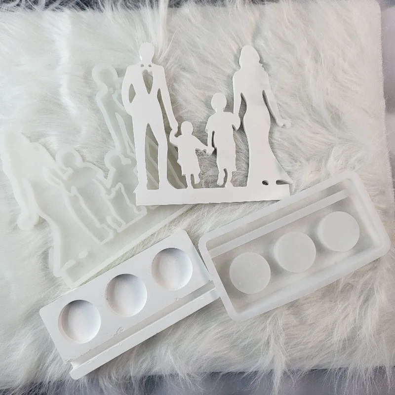 A Four Piece Plug-in Decoration DIY Silicone Mold, Cement Gypsum Mould