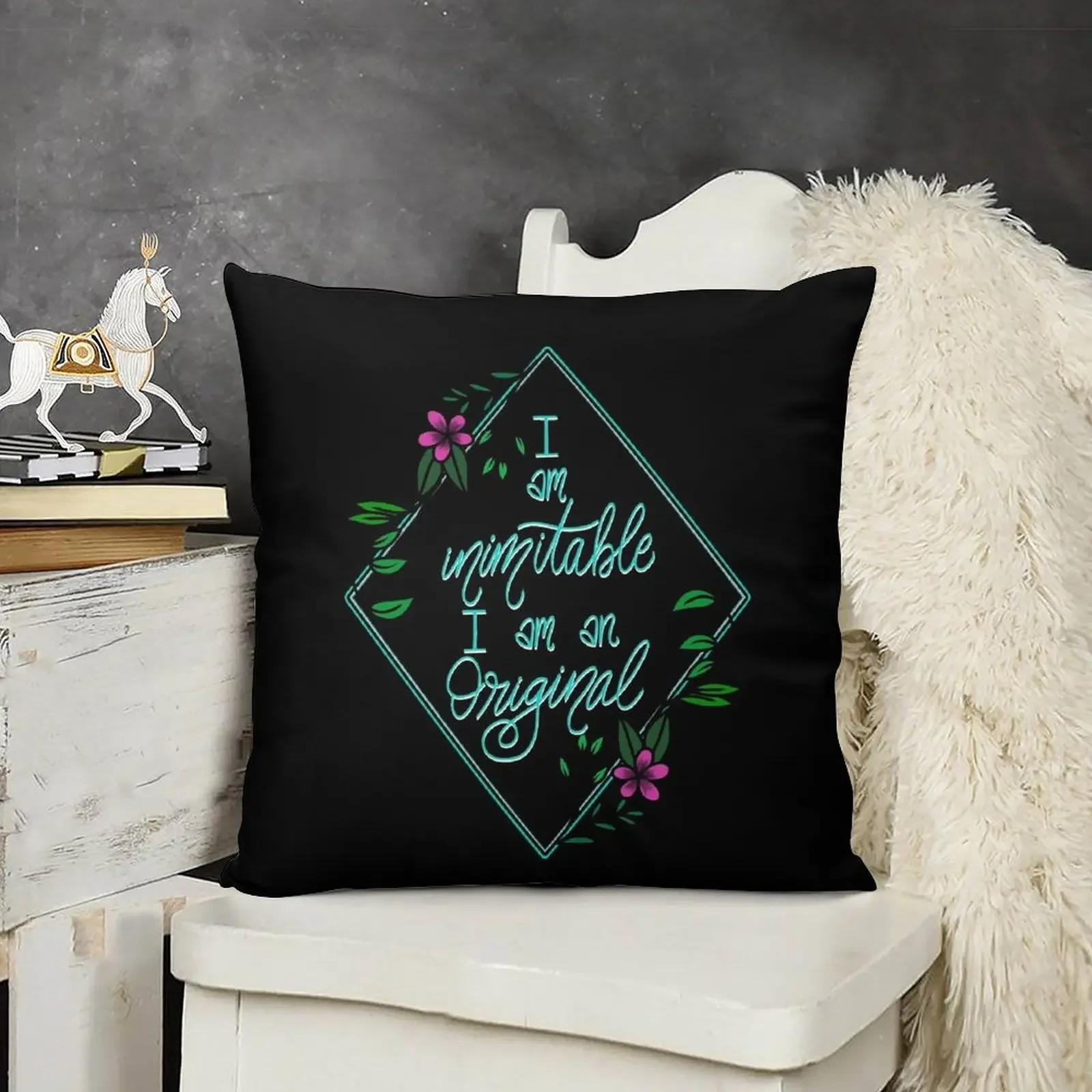 

I am Inimitable & Original Throw Pillow Cushions For Decorative Sofa Pillow Case ornamental pillows for living room pillow