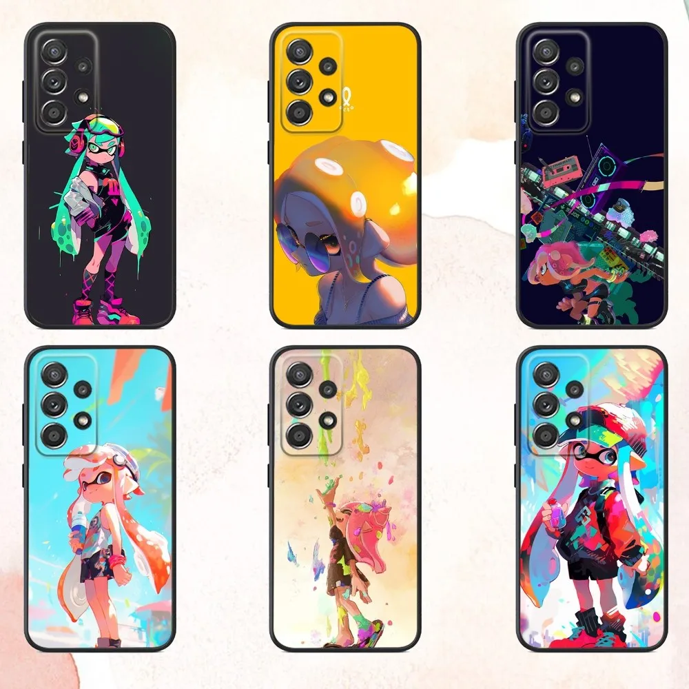 

Game S-Splatoon Phone Case For Samsung S25,S24,S21,S22,S23,S30,Ultra,S20,Plus,Fe,Lite,Note,10,9,5G Black Cover