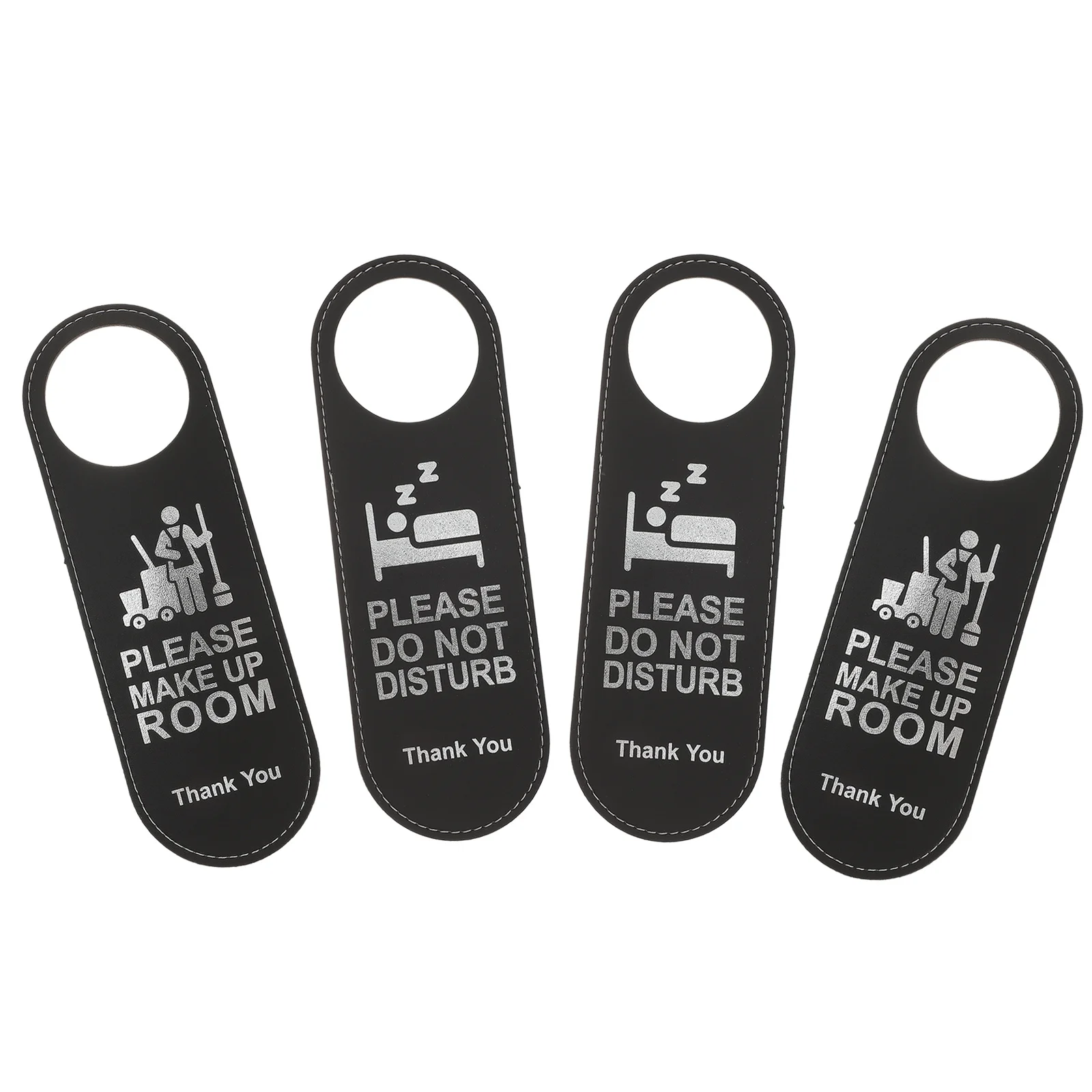4Pcs Door Knob Hanger Clear Print Double Side Door Tag for Hotel Room Use Do Not Disturb Privacy Sign Compact and Convenient