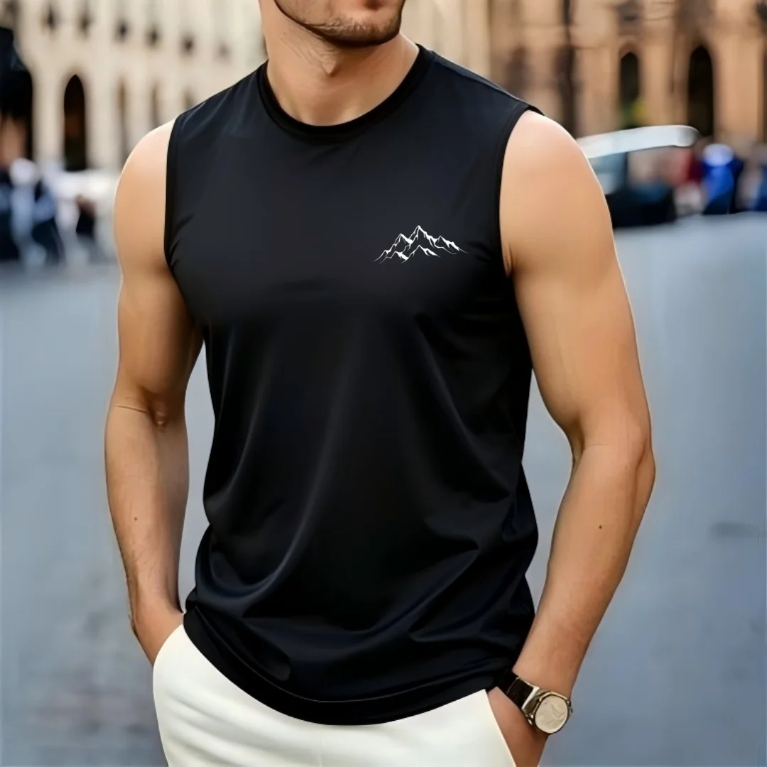 Mountain Biking Vest - Camiseta masculina com estampa de montanha,