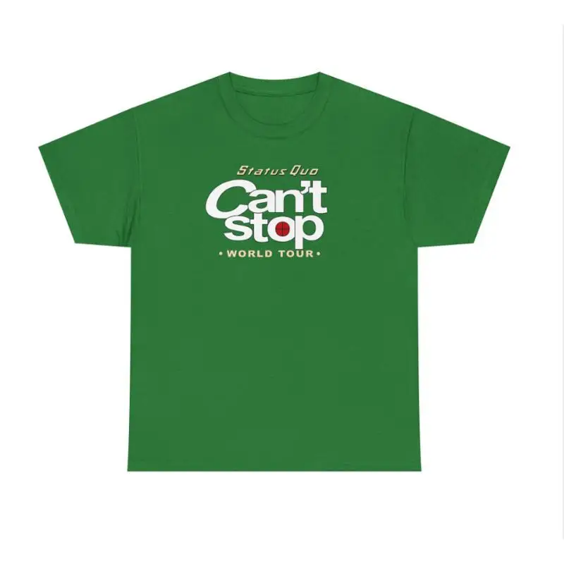 Camiseta de algodón 100 de Status Quo Band Can'T Stop, talla S a 4Xl, 2 lados, Kk1436