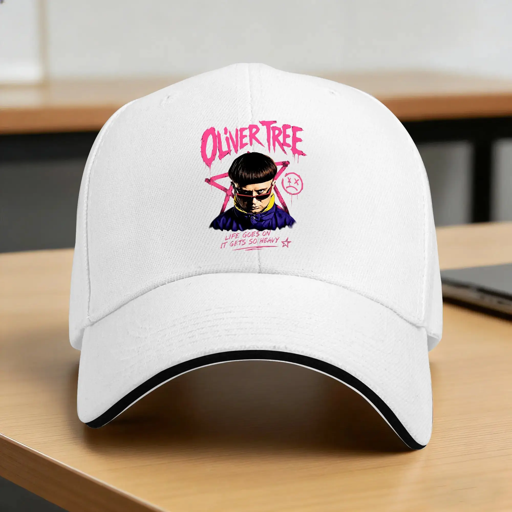 Oliver Tree Memorial  Life Goes On Anyway  Baseball Cap  y2k Cool High Quality Custom DIY Hiking Fishing Snapback Cap Gift Idea