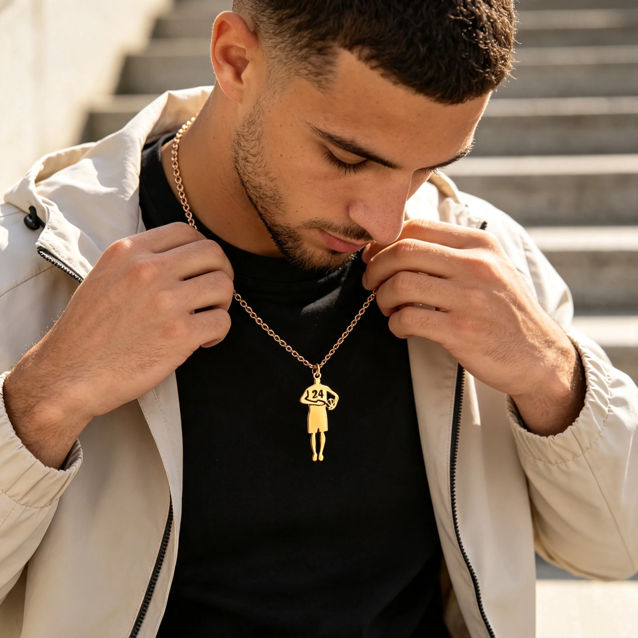 Cuatom Basketball Number Necklace Personalized Sport Choker Bespoke Basketball Player Necklaces For Men Stainless Steel Jewelry