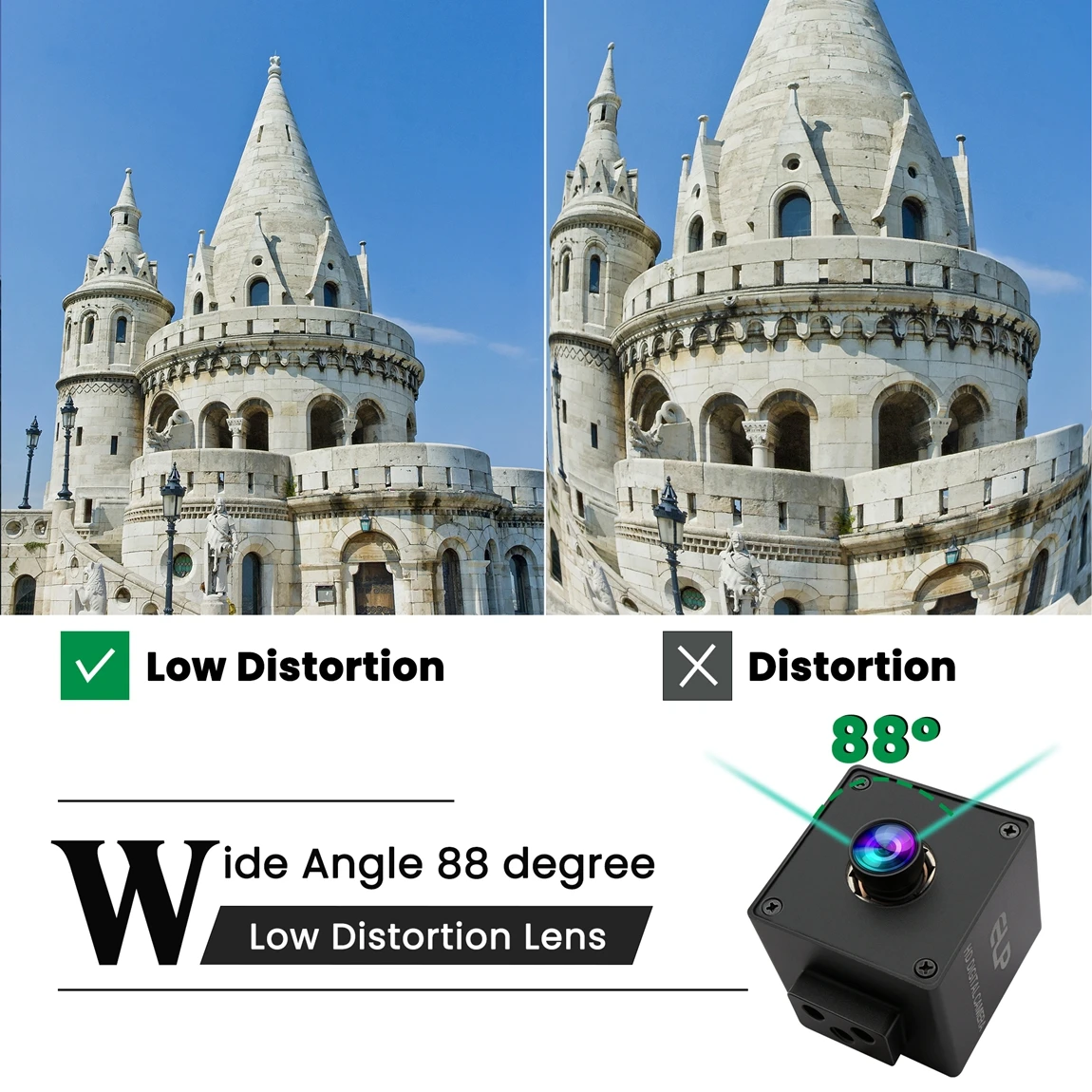 Caméra USB industrielle ELP Autofocus 12MP Webcam haute vitesse 120fps avec objectif 88 degrés Mini caméra IMX577 pour le Streaming en direct