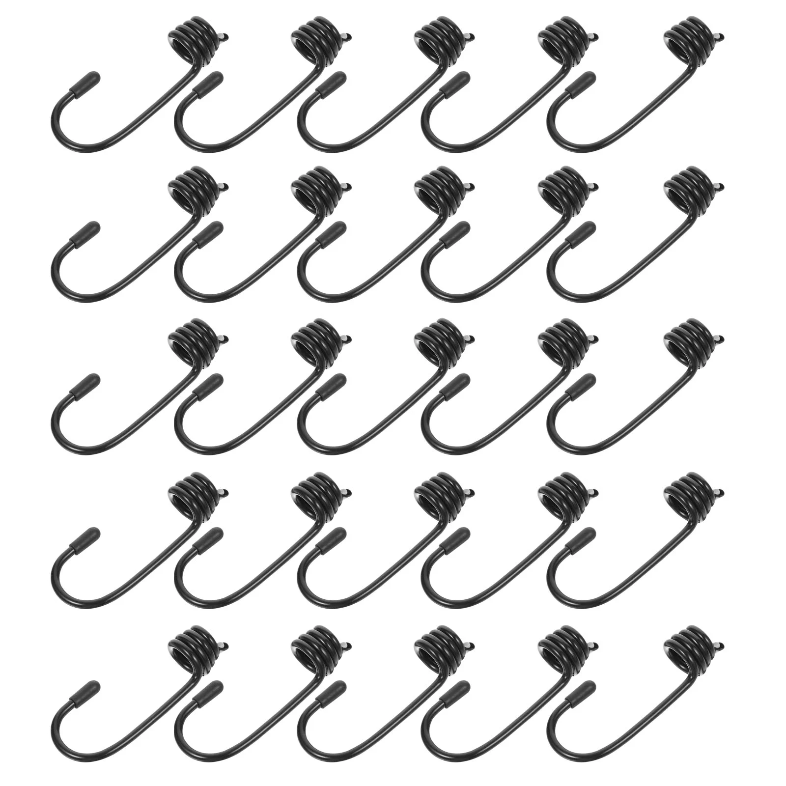 

25 Pcs Elastic Cord Hook Heavy Duty Strapping Tape Hooks Wire End Spiral Bungee Rope up