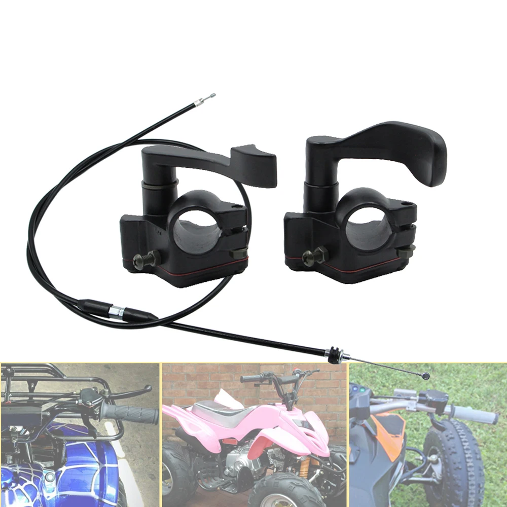ATV 7/8'' 22mm Throttle Lever Thumb Controller Accelerator Throttle Cable Assembly For 50 110 150 250cc Quad Go Kart Dirt Bike