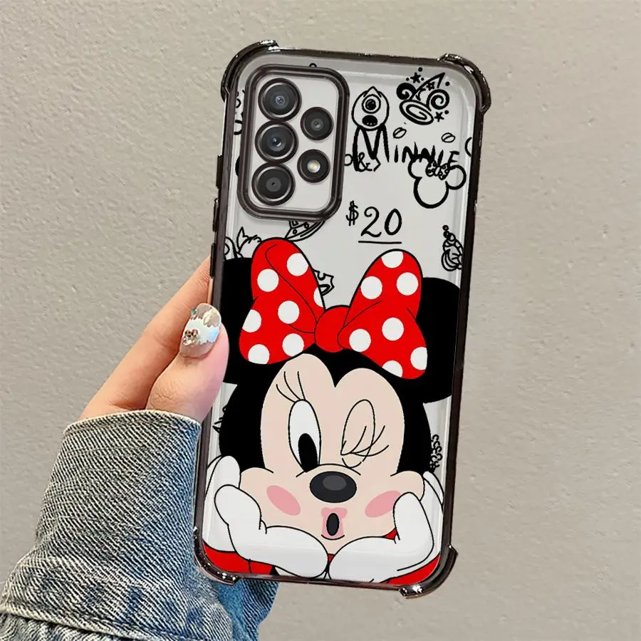 Mickey Minnie Funny Cute Soft Phone Cover Case for Samsung Galaxy A24 A33 A26 A52 A55 A15 A25 A13 A21s A16 A35 A36