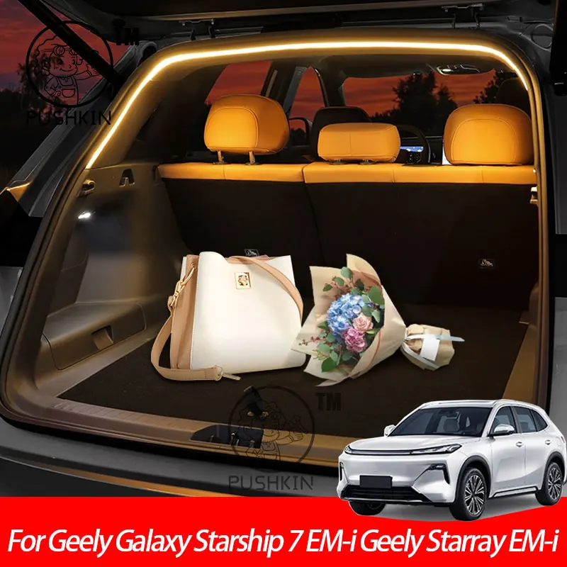 

For Geely Galaxy Starship 7 EM-i Geely Starray EM-i Rear Trunk LED Light Bar Strip Trunk Decorative Lamp Strip Automatic Light