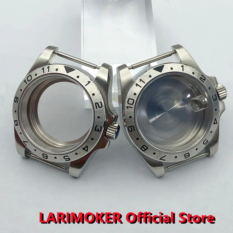 

LARIMOKER New 40mm Stainless Steel Sapphire Glass Silver Case NH35 NH36 NH38 NH39 NH37 PT5000 Seagull ST2130 Movement