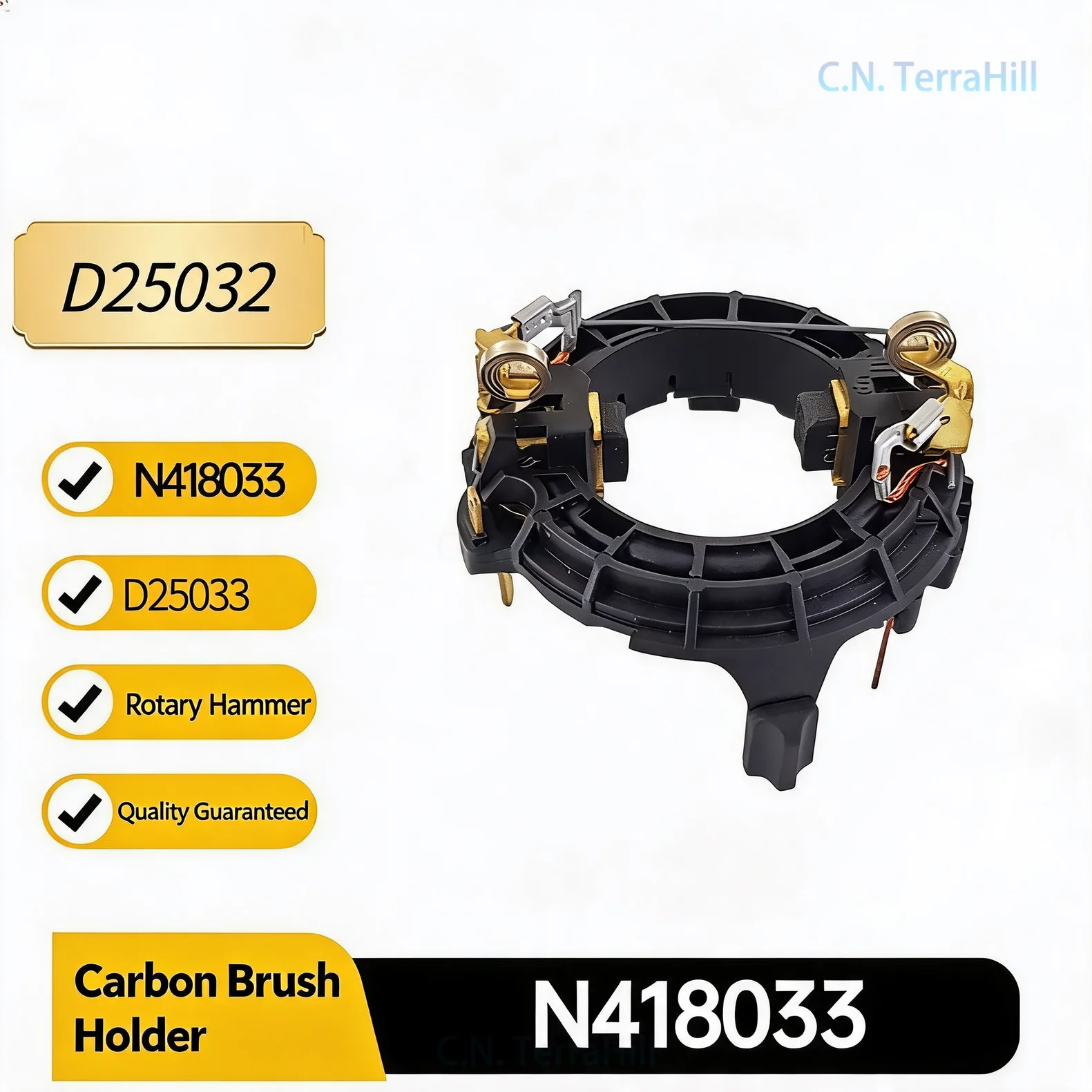 Carbon Brush Holder Replacement for DeWALT D25032 D25033 Rotary Hammer N418033 Power Tool Parts