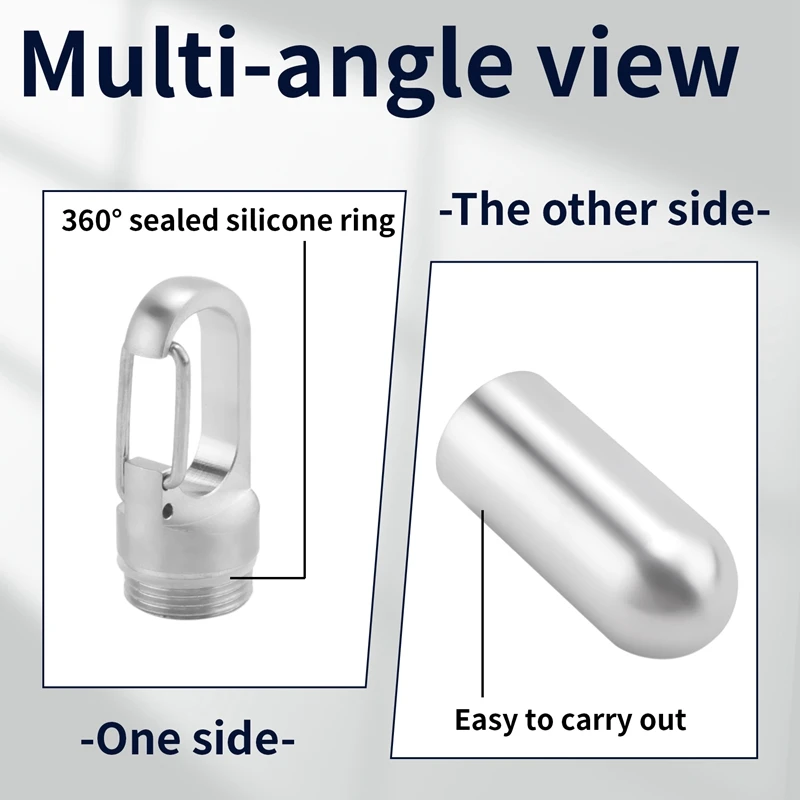 A74I-Mini Sealed Storage Pill Box Pill Container Storage Box Stainless Steel Waterproof Outdoor Travel First Aid Kit