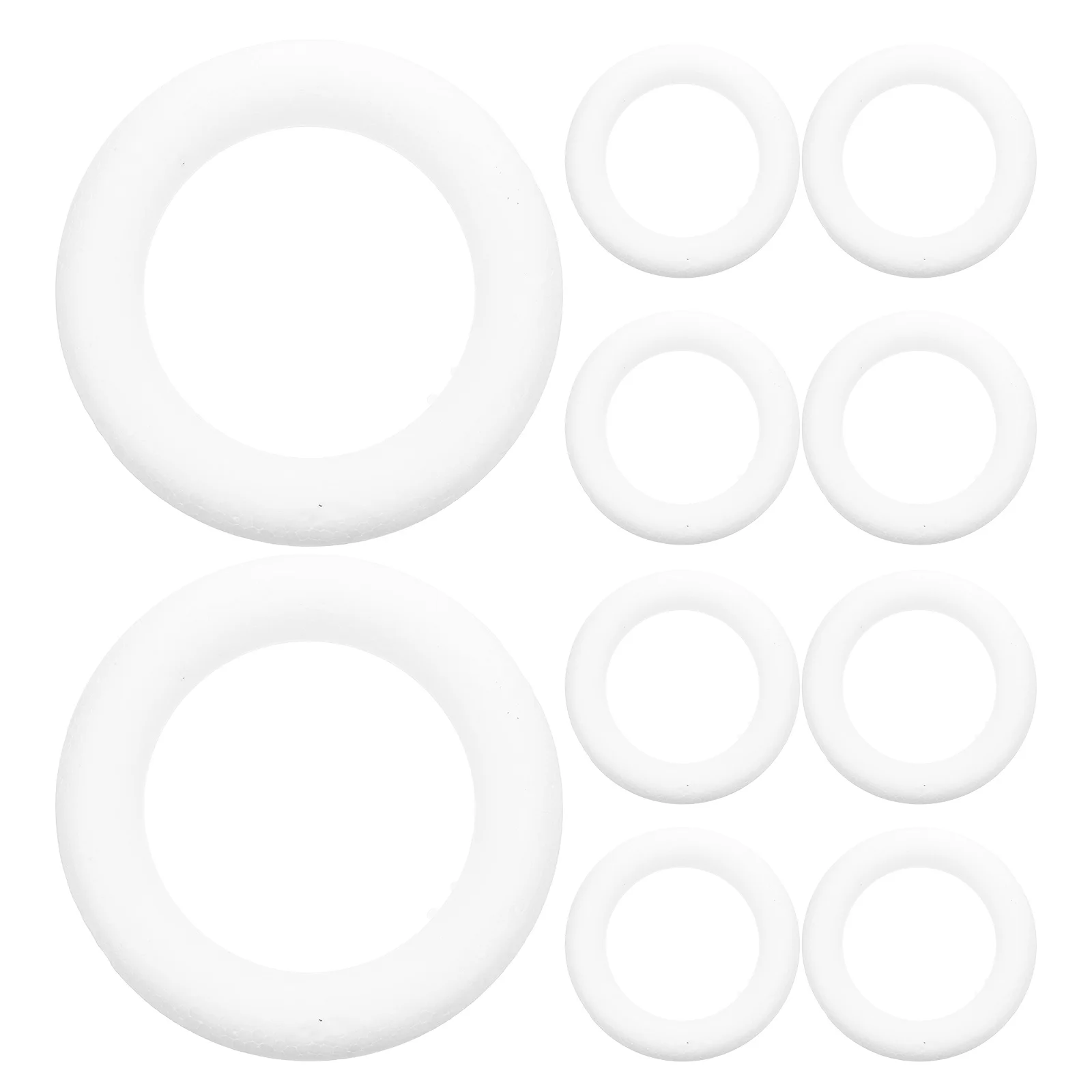 

10pcs Foam Circles Material Diy Crafts Unfinished For Painting Decorating Art Projects Festival Party Ornaments Craft