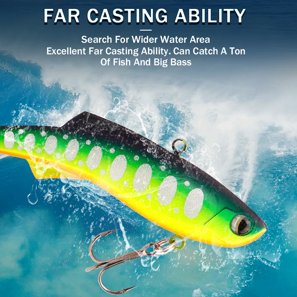 GOBASS UV Luminous Sinking Vibration Wobbler 16g 23g 30g VIB Fishing Lure Long Casting Isca Artificial Hard Bait For Pesca Trout