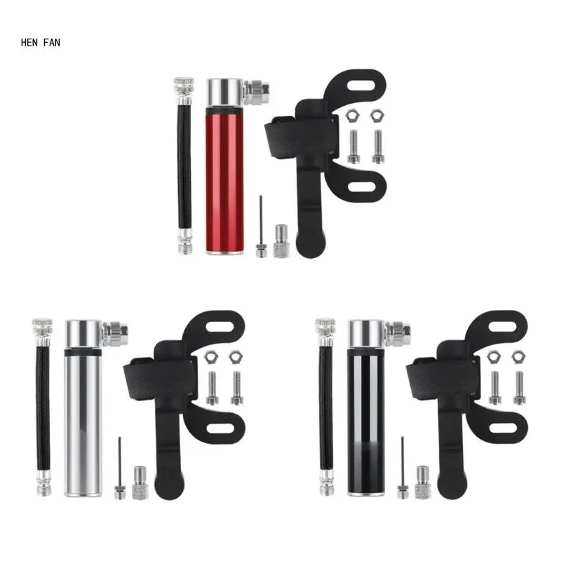 Mini-Fahrradpumpe, tragbare Luft-Fahrradpumpe für Fahrräder, Luftpumpen, Nadelschläuche, Zubehör-Montagesätze für Mountainbikes,