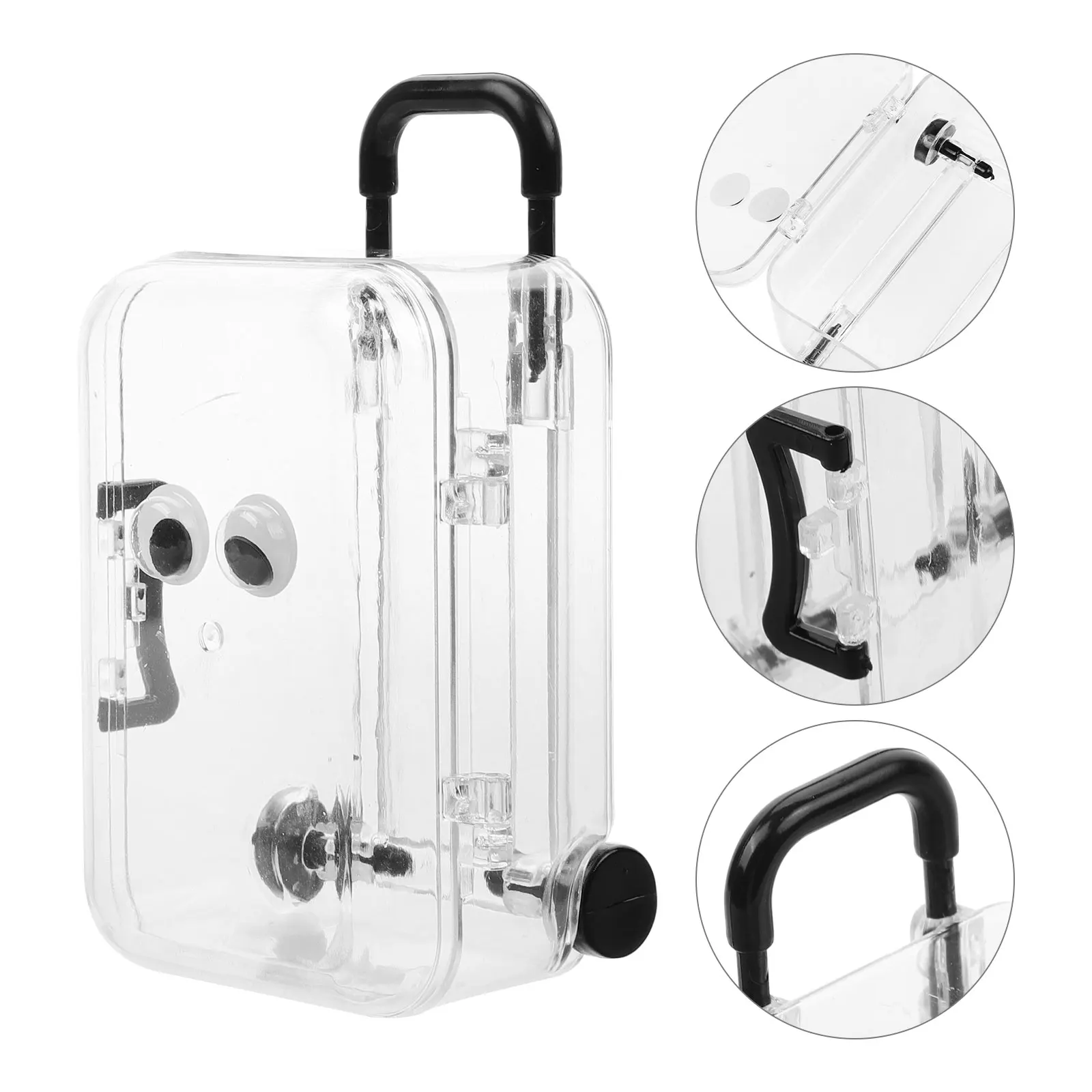 

6 Pcs Mini Trolley Case Storage Box Travel Suitcase Plastic Jewelry Organizer for