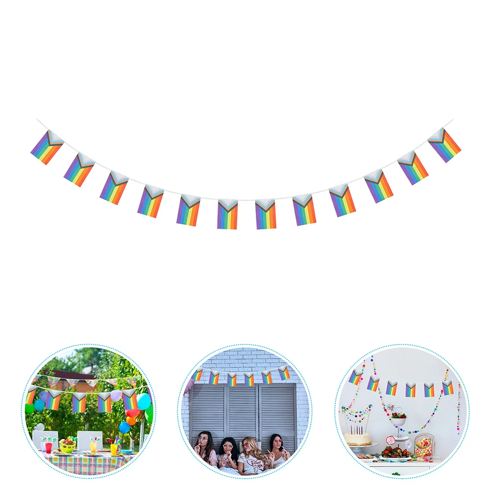 

9m Square nament Banner Party Decor Pride Flags Banner Bunting Pride Decorations Flags