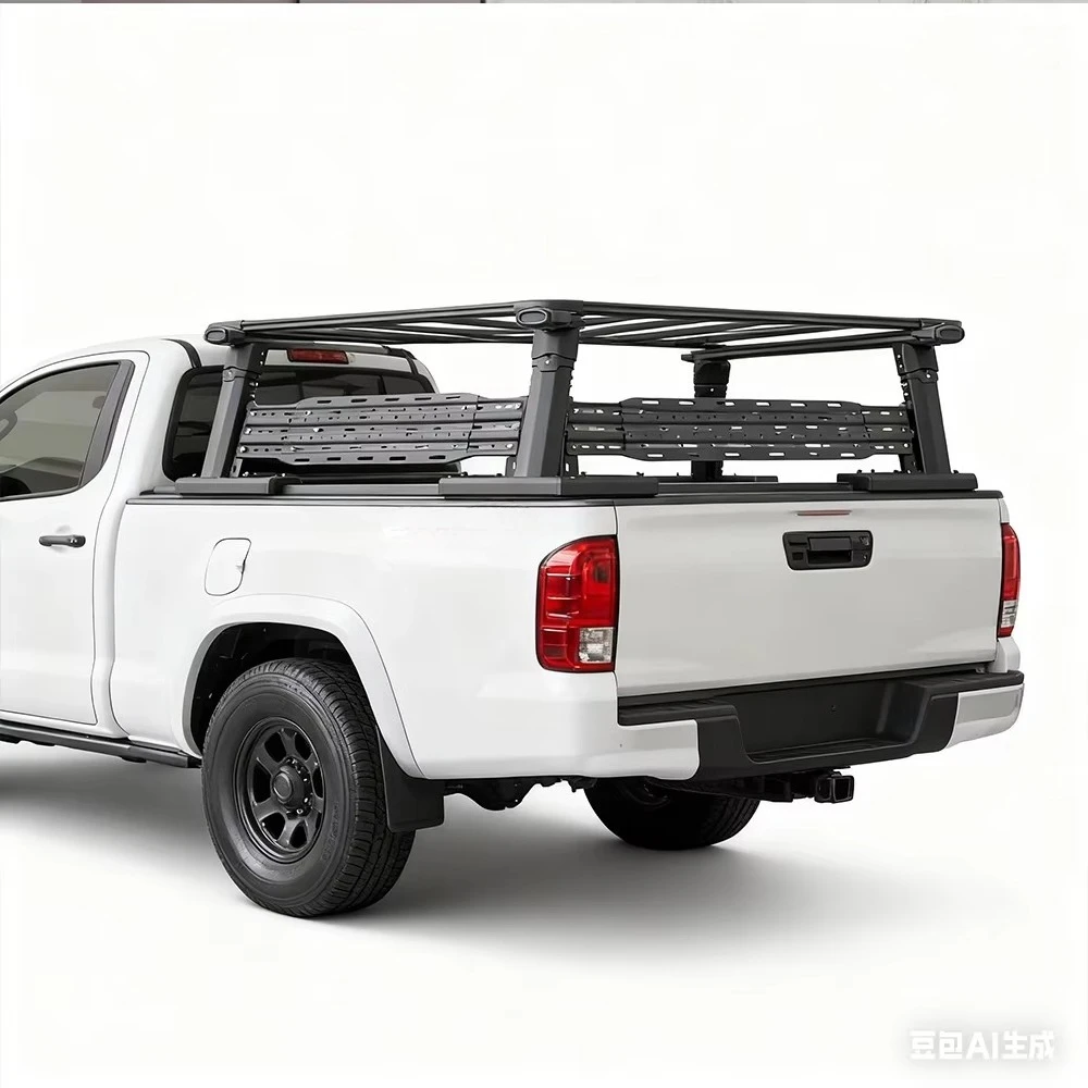 Adjustable Aluminium Roll Bar for F150 Pickup Trucks with 2 Expand Panels Weatherproof Retractable Design
