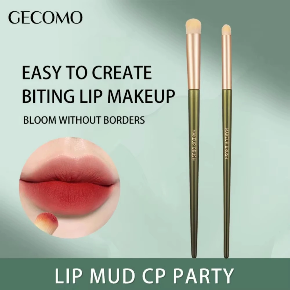 Gecomo cabeça redonda escova labial batom coloração manchas escova corretivo escova de maquiagem labial multi-função ferramenta de beleza