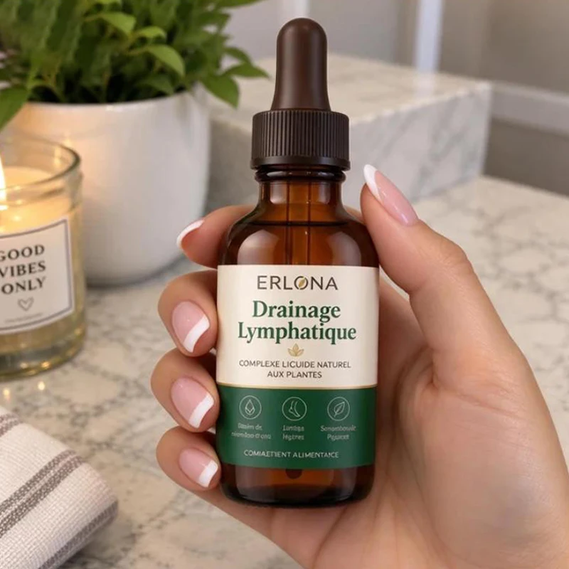 ERLONA Lymphatic Drainage Drops Herbal Body Serum Drops High Absorption Swelling Relief Detoxify Reduces Body Care