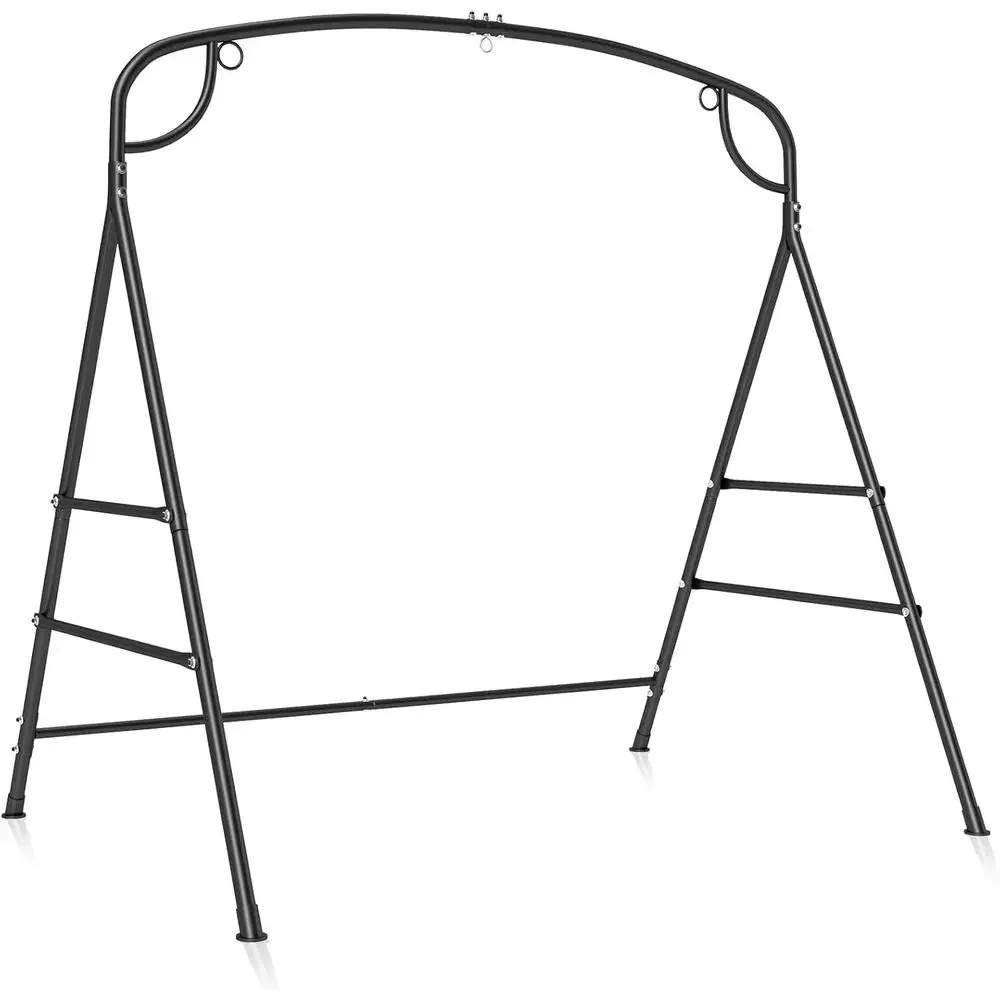 Heavy-Duty 3-Ring Outdoor Swing Stand with Extra Side Bars for Lawn, Garden, Backyard