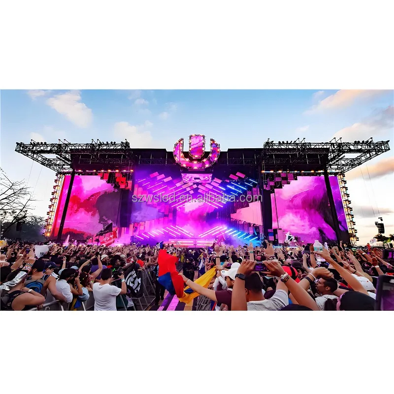 High Brightness Outdoor Rental LED Display IP65 Waterproof LED Video Wall for Concerts Sports Events