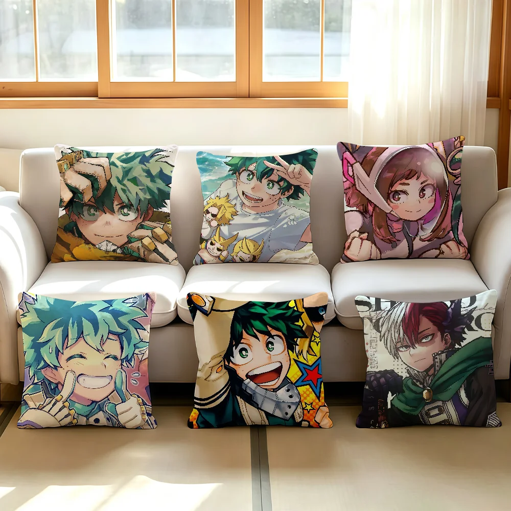 Anime M-My H-Hero A-Academia cushion cover Comfortable Decorative For Bedroom Living room Dormitory Picnic and Holiday